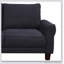 Canapé modulaire en sherpa noir de 96 po avec méridienne Belle