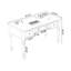 Bureau rectangulaire à 3 tiroirs en bois massif brun noisette-524955914-524955917