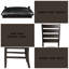 Chaise d'appoint en cuir synthétique (ensemble de 2)