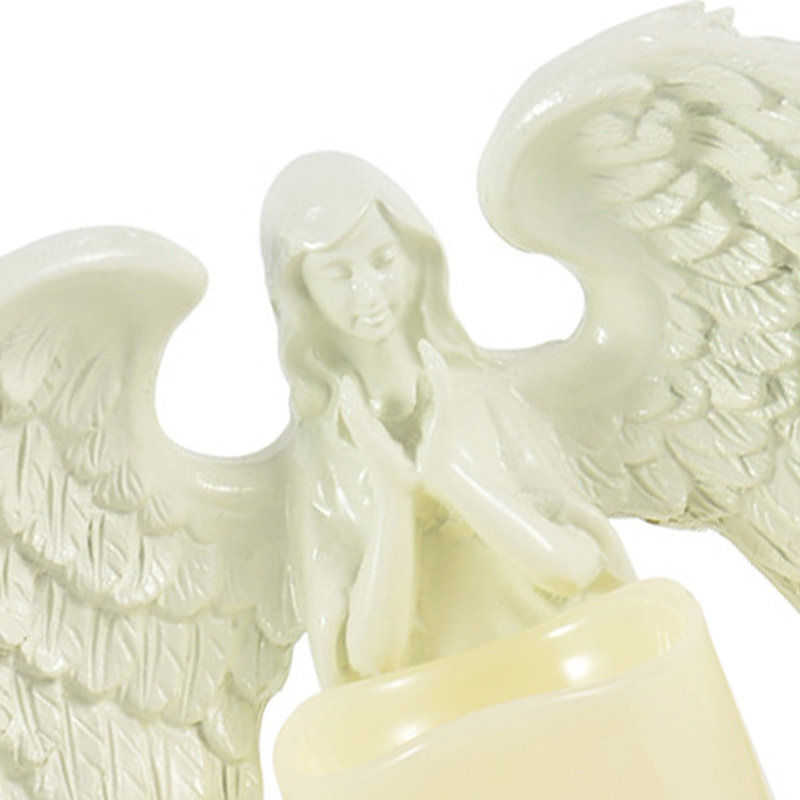 Figurine ange priant rétro élégante et riche détails en résine durable pour bureau de mariage