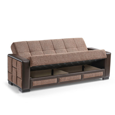 Nettleton 87" Convertible Sofabed with Storage, Sleeper Sofa Couch for Living Room