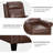 33.5" Wide Traditional Breathable Top Grain Genuine Leather Pushback Recliner-2061333816