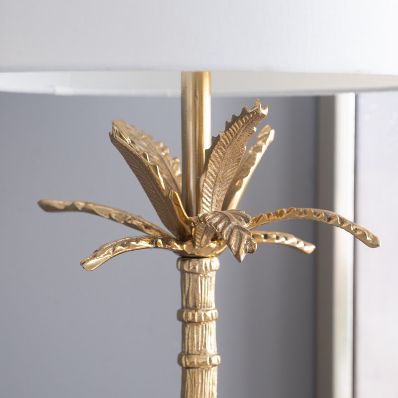 Lampe feuille avec base en marbre