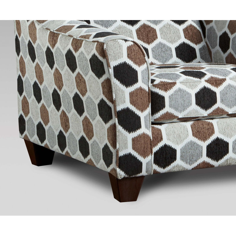 Chaise avec accoudoirs en tissu Camero
