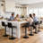 Lolar Swivel Bar Stools Set, Counter Height Bar Stools with Back, Adjustable Bar Stools 24" to 32", Faux Leather Bar Stools for Kitchen Island-1002076744-1002076743