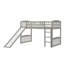 Lit mezzanine simple avec glissoire et échelle