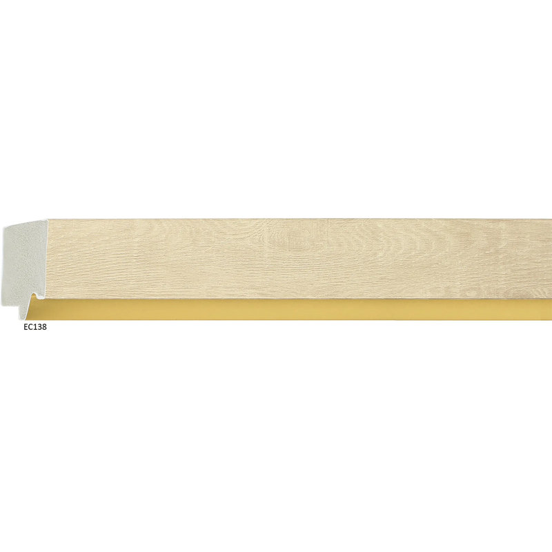 Metropolis II Rectangle Wall Mirror, White Wash/Gold, 43.75" x 33.75"