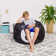 Bean Bag Chair for Kids, Teens, and Adults - Filled with Soft Beads, Includes Removable and Machine Washable Cover - Multiple Colors, Sizes and Fabrics including Soft Nylon & Canvas with Patterns