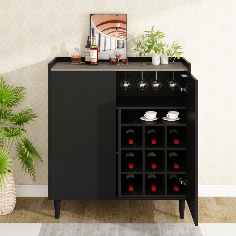 Modern Industrial Wine Cabinet