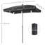 Claude 49.2'' x 79.2'' Rectangular Tilt Beach Umbrella-1291232934