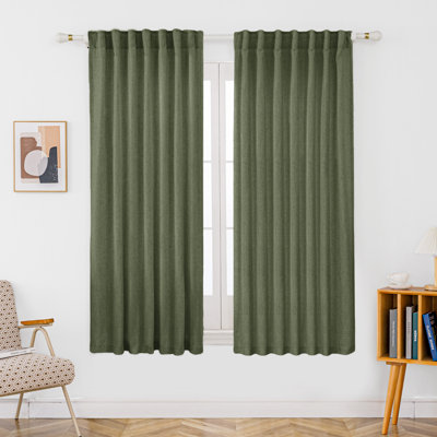 Toyoko Linen Blend Semi-Sheer Back Tab Curtains
