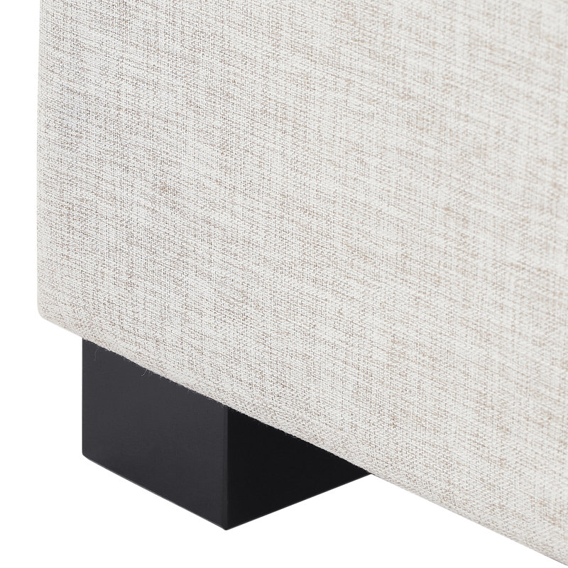 Mesina Polyester Blend Upholstered Storage Bench, Beige