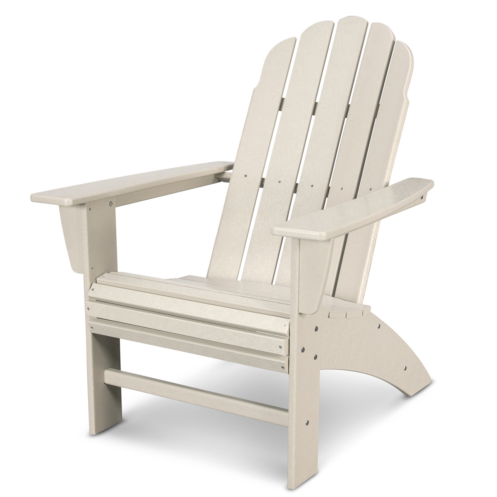 POLYWOOD Vineyard Curveback Resin Adirondack Chair, Sand