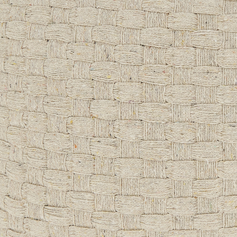 Coussin texturé tissé gaufré, Ivoire ivoire, Sans insert de coussin