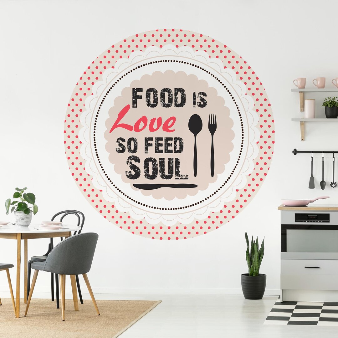 Runde Tapete Selbstklebend - No.KA27 Food Is Love