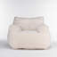 Fauteuil à billes blanc avec rembourrage en mousse doux - idéal pour la chambre à coucher