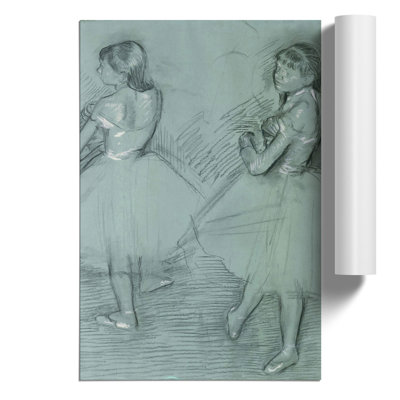 Study of Ballet Ballerina Dancers by Edgar Degas - Frameless Print