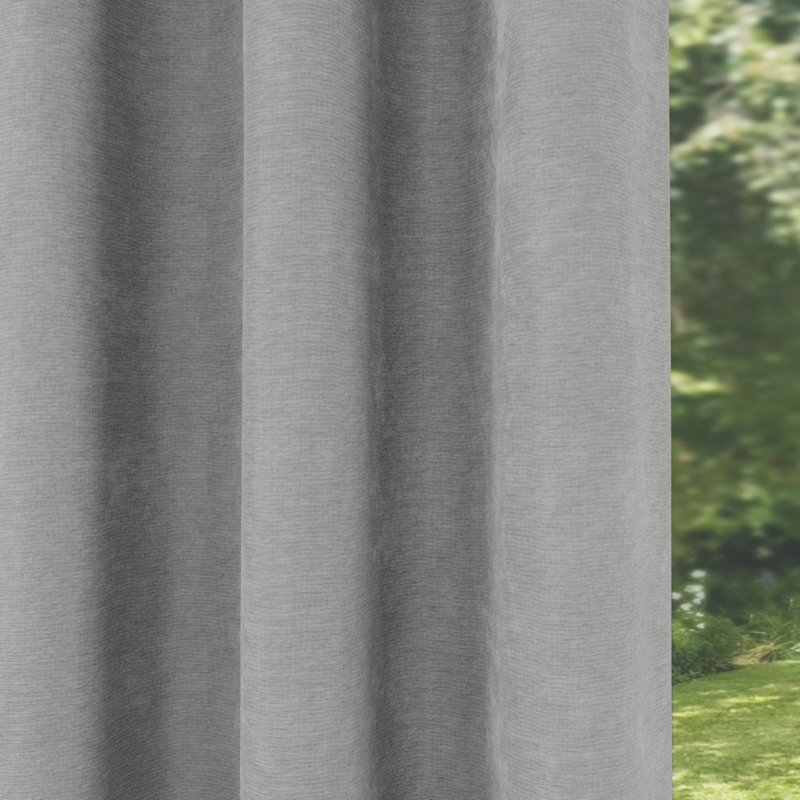 Blackout Curtain Panel Pair, Grey, 168cm Width x 183cm Drop