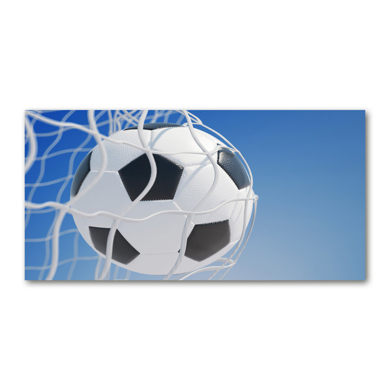 Ball In The Goal - Wrapped Canvas Print
