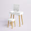 Ensemble coiffeuse avec tabouret et miroir Abrego