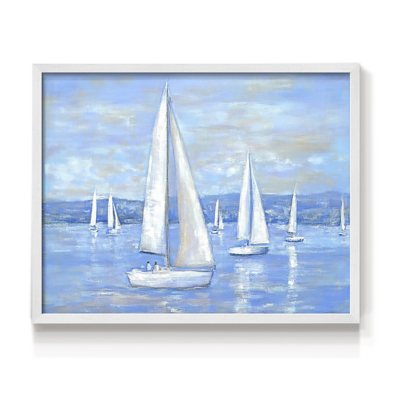 Série nautique XX XX - reproduction encadrée, H 16 po x l 20 po, Blanc