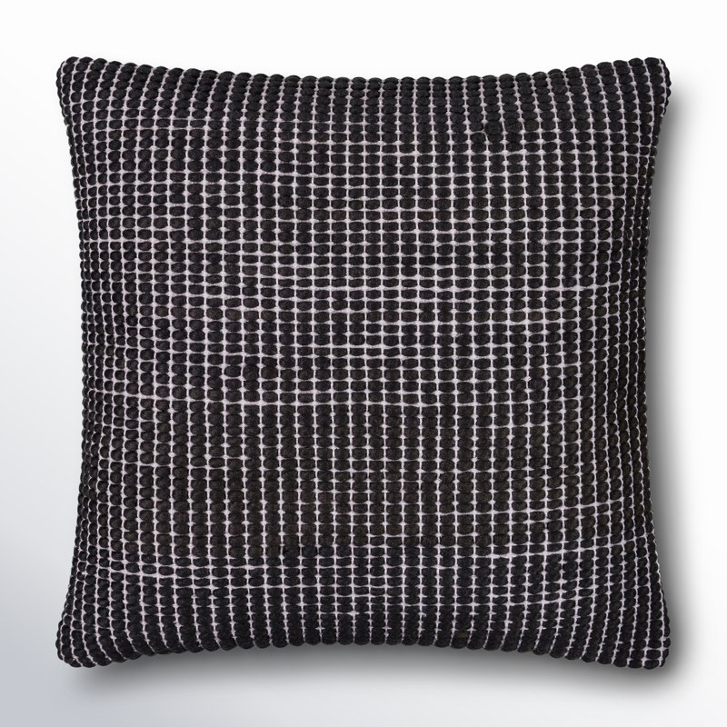 Coussin Waverly, Noir, Polyester/ Bourre en polyester, 20 po x 20 po