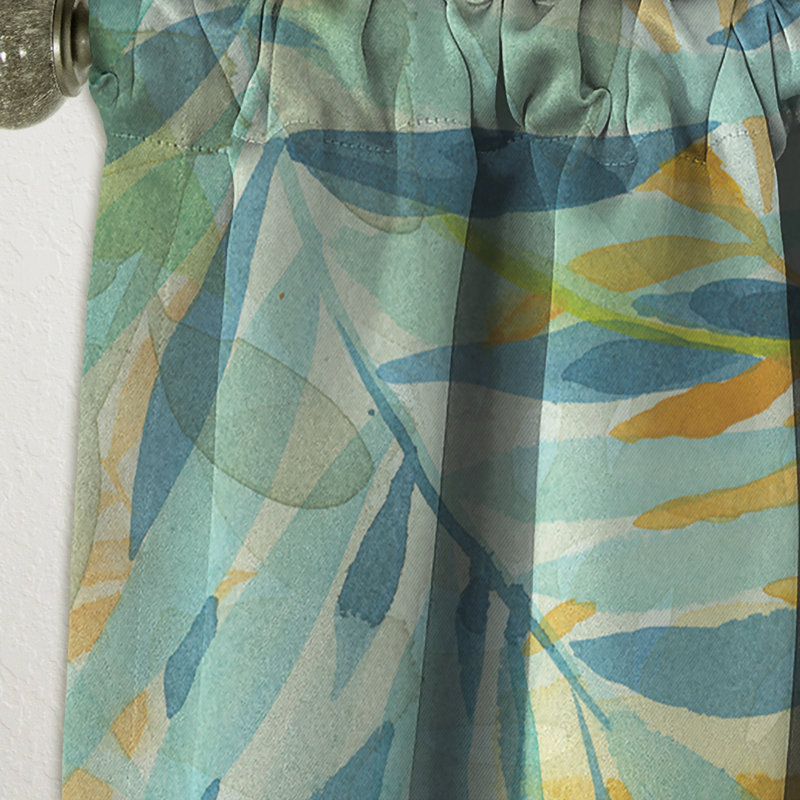 Floral Curtain Panel, Hibiscus Garden Pattern Blackout Decor - Hibiscus Garden III, 52" W x 84" L