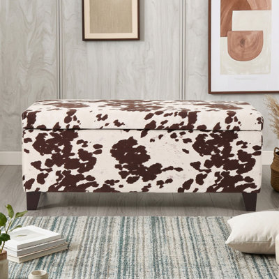 Pouf de rangement contemporain en velours