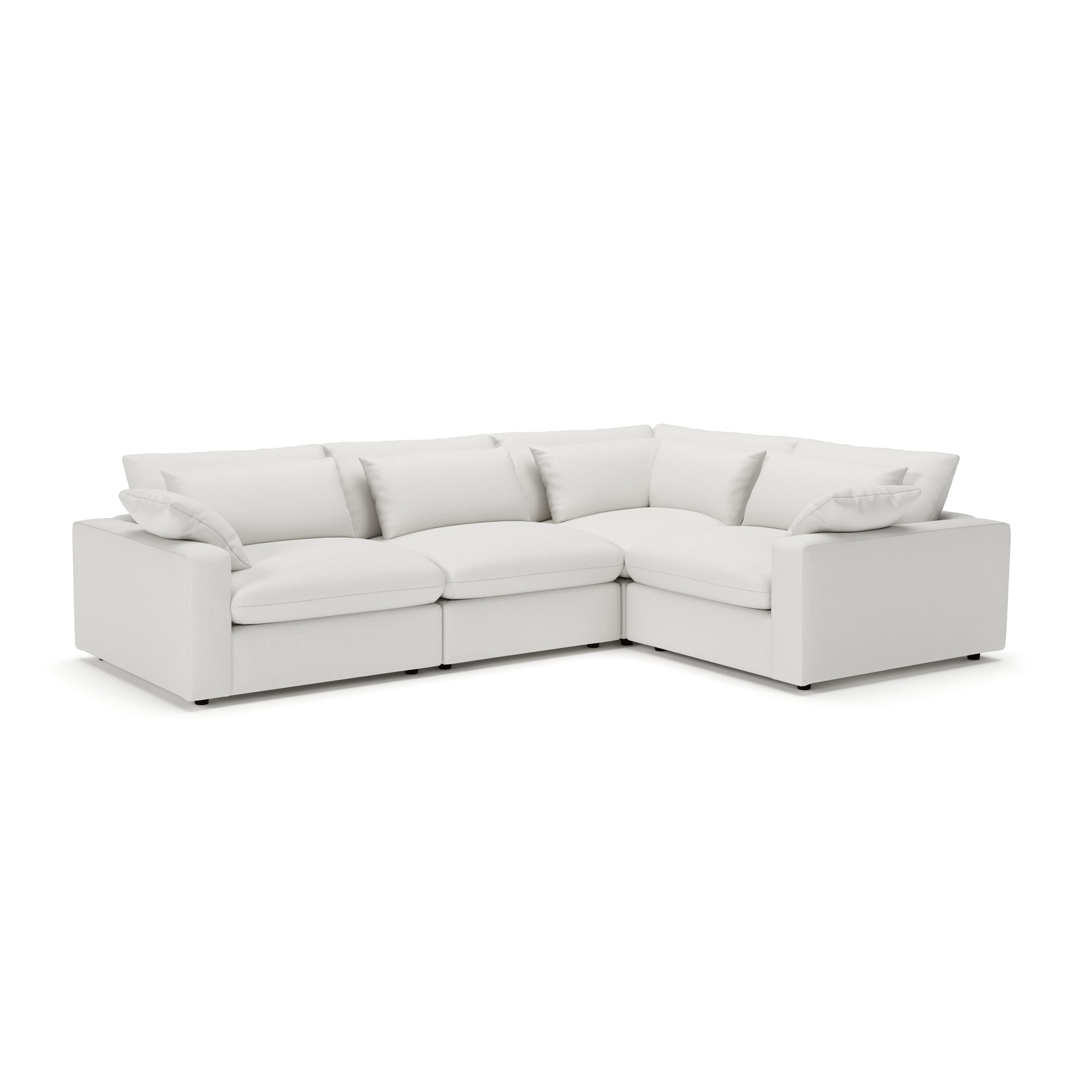 Remy 4-Piece Modular Sectional, Macarena Beige Basketweave