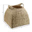 Panier en feuille de maïs tissé à la main avec poignées intégrées, solution de rangement naturelle