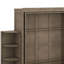 Grand lit escamotable avec bureau convertible, 2 tablettes latérales à 3 niveaux et supports de rangement supplémentaires, armoire murale pivotante en bois-180248672