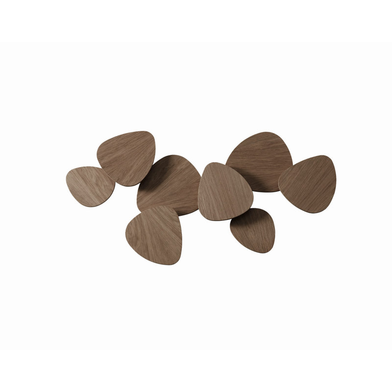 Tria Set 8 LED Dimmable Wall Lamp, Natural Oak