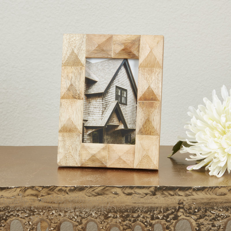 Grand cadre photo texturé en bois clouté, 5 po x 7 po