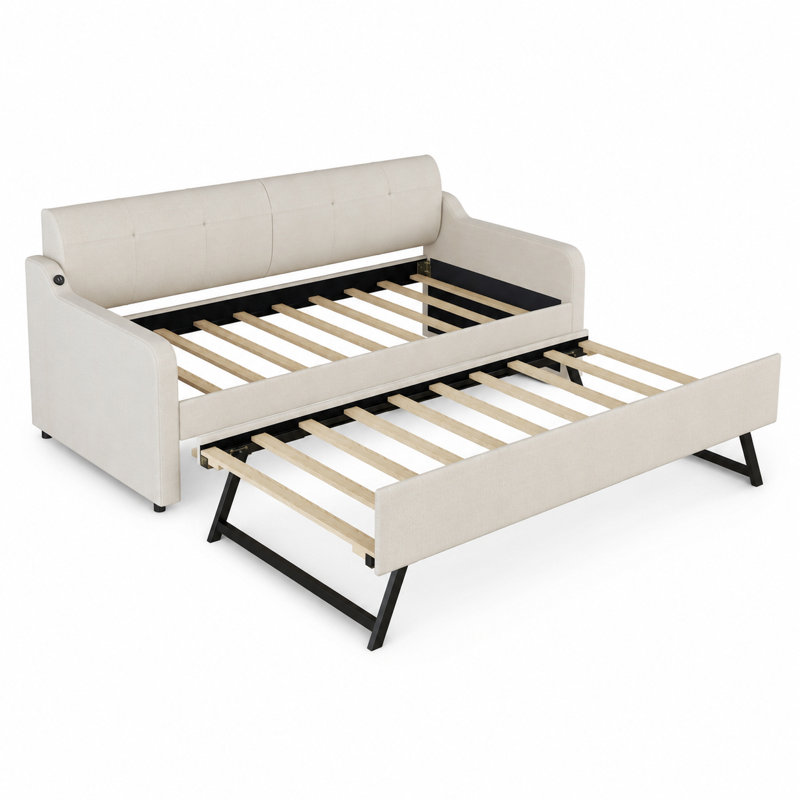 Katoria Upholstered Daybed, Beige