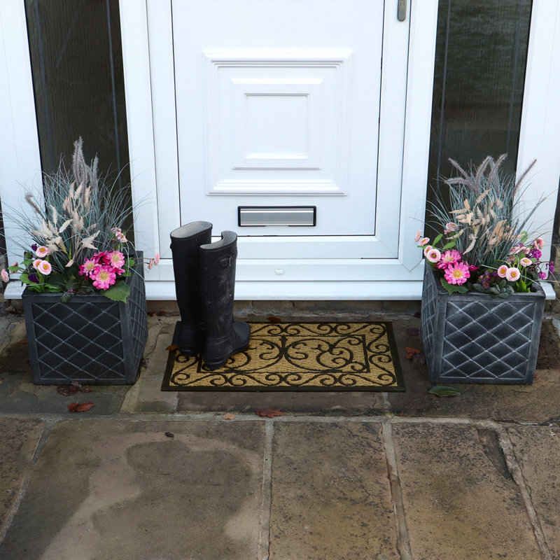 Non-Slip Geometric Outdoor Doormat