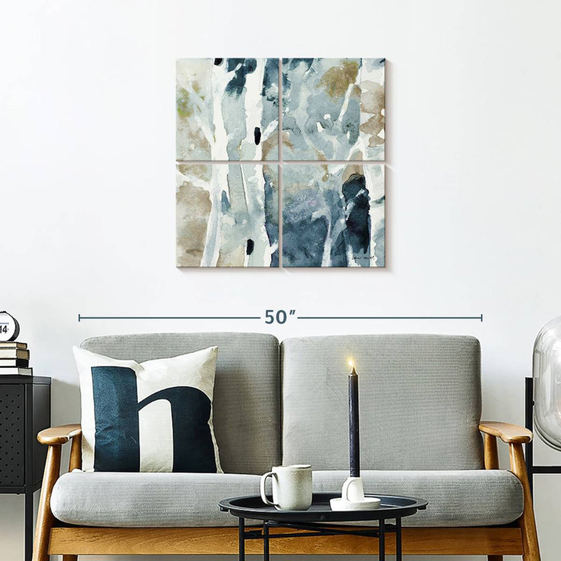 Bleu sur la place de la Colline I, 26" H x 26" W