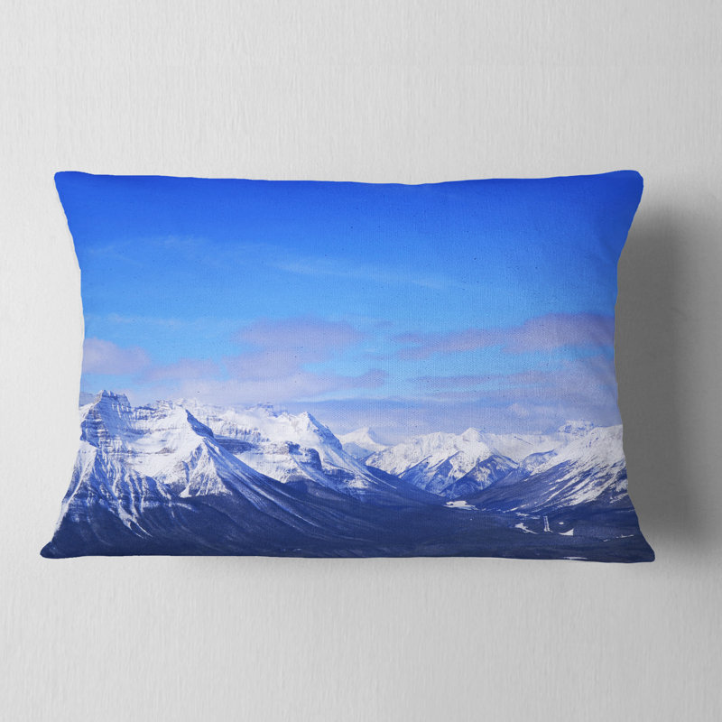 Coussin lombaire Landscape Winter Mountains, Rectangulaire, 12 po x 20 po