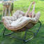 Chaise berçante d'extérieur en acier avec coussin Solvane-940850847