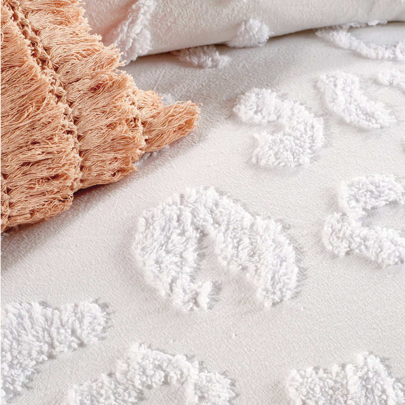 Ensemble de housse de couette chenille léopard, Housse de couette pour très grand lit et 2 taies 