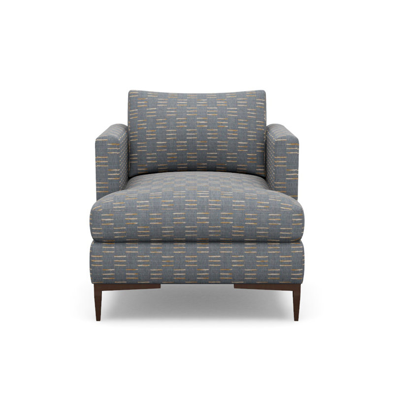 Aiden Accent Chair, Antique Bronze, Caterpillar Slate
