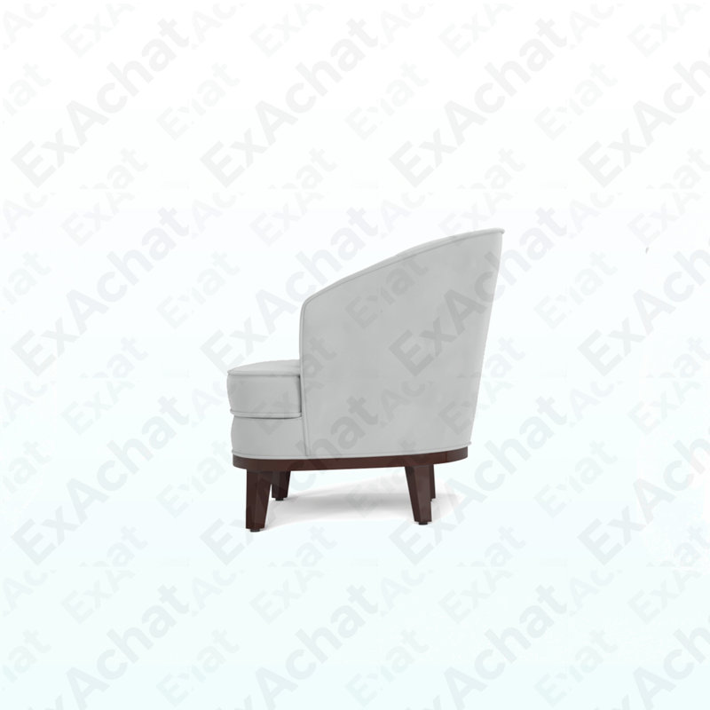 Fauteuil d'appoint rembourré Ava, Gris clair