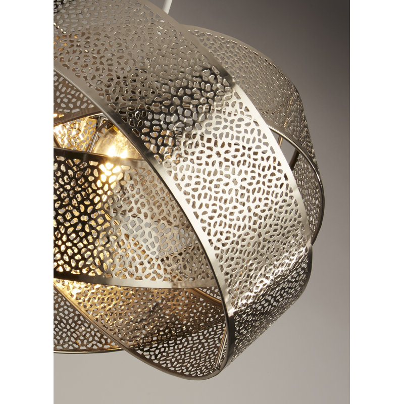 Paniz 23cm H Metal Novelty Lamp Shade ( Uno ) in Satin Nickel