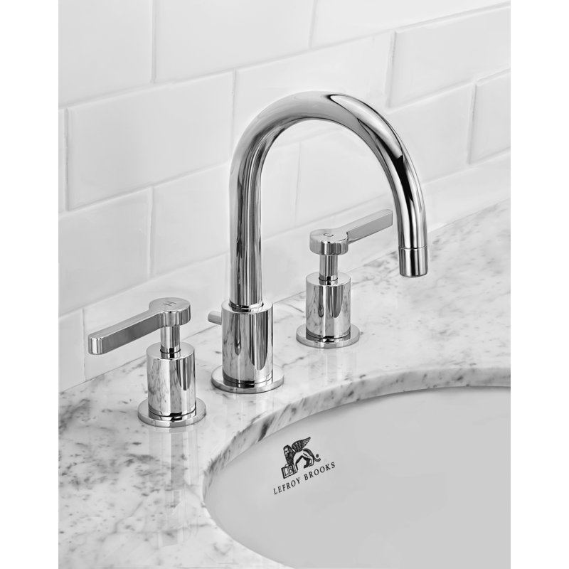 Kafka Widespread Bathroom Faucet with Pop-Up Waste, Polished Chrome, Lever