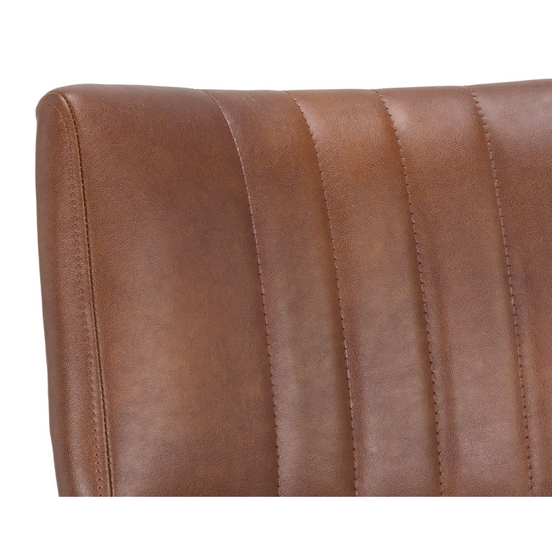Berkley Upholstered Dining Chair, Tan Faux Leather