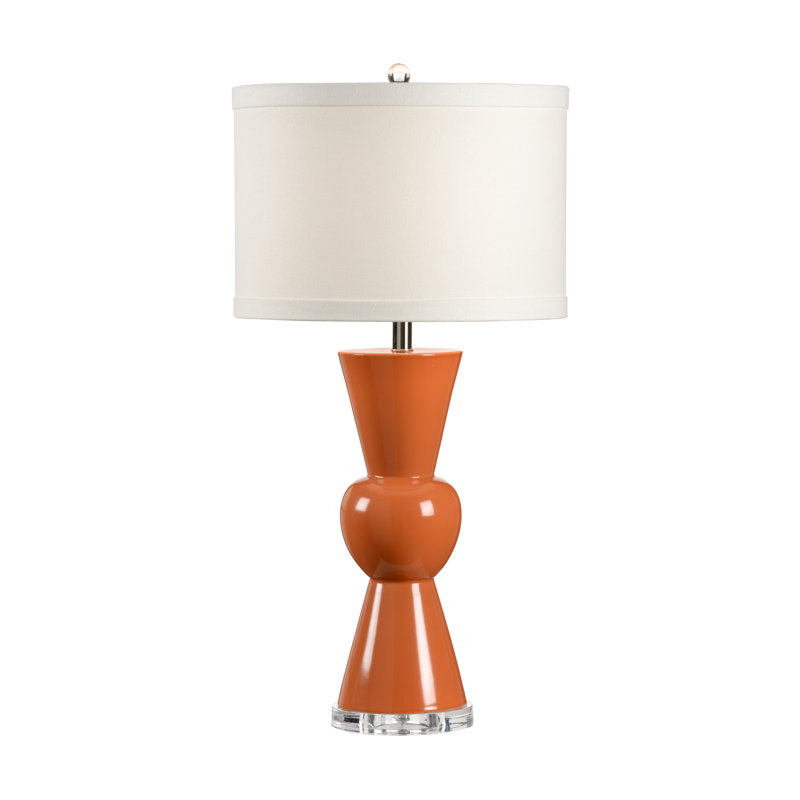 Lampe de table 32 po Mildred, Glacis orange