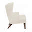 Chaise de salon contemporaine à oreilles beige avec revêtement en contreplaqué chenille et meubles de salon 1pc-251065067