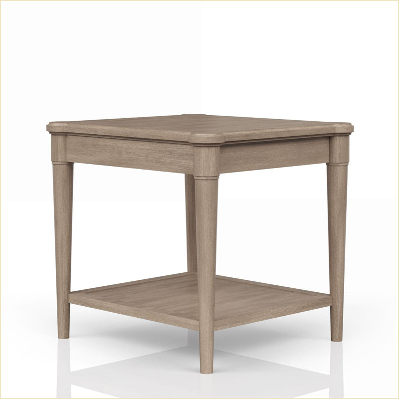 Table basse transitionnelle décontractée au fini sable pour salon avec tablette de rangement et amp; Tiroir