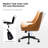 Positano Modern 22" W Faux Leather Tilting Swivel Task Chair with Nailhead Trims-710321305