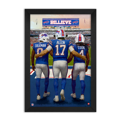 Affiche encadrée 3 joueurs des Buffalo Bills (NFL) - 35,5 x 51 cm