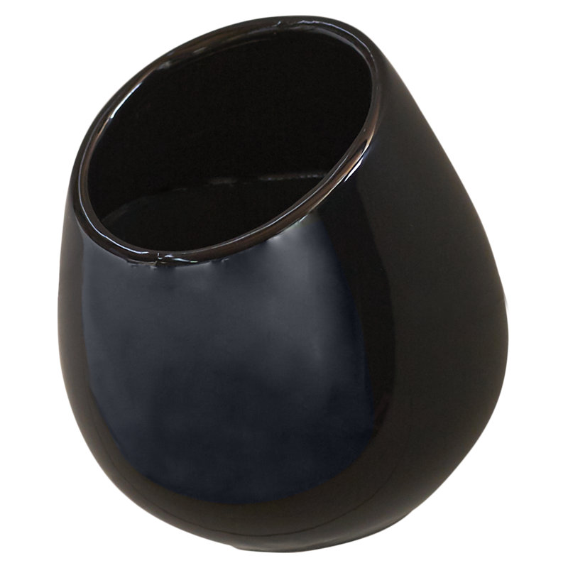 Jardinière murale Hilaria, Noir lustré, H 3,5 po x l 4 po x P 5 po